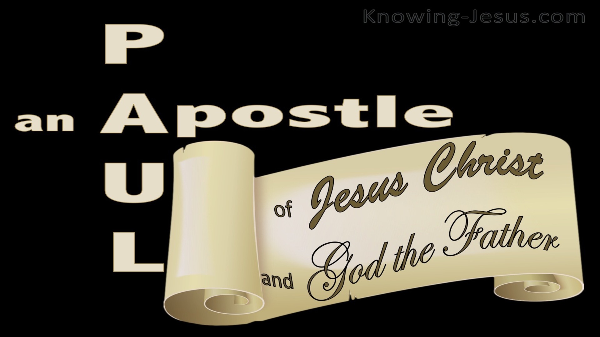 Galatians 1:1 Paul An Apostle (black)